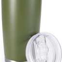 20 oz Tumbler Stainless Steel Tumblers with Lid Double Wall Vacuum Insulated Coffee Mug 20oz Powder Coated Cup for Hot and Cold Drinks, Army Green, 1 pack