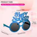 2 x Happy New Year Metallic Glasses Shiny 2026 Party Eyeglasses for Adults & Kids Fun NYE Accessories & Photo Booth Props (Golden Silver Red Blue)