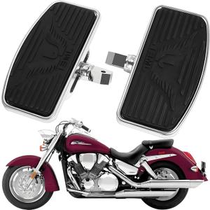 Adjustable Motorcycle Floorboards, Universal Driver Rider Passenger Footboards Footrest Foot Pegs Accessories for Honda VTX1300/1800 Shadow 1100 Yamaha V Star 650 Suzuki C50 Kawasaki Front Rear Pedal