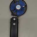 HandFan 5200mAh Portable Handheld Fan Rechargeable - 3 Speeds Foldable Personal Cooling, 2-IN-1 Hand Held Fan Battery Operated, 20H Runtime for Disney/Travel/Summer/Concerts/Women (Black&Blue)