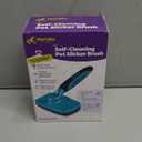 Hertzko Dog Brush for Shedding - Self Cleaning Slicker Brush for Dogs and Cats - Gently Removes Loose Hair, Tangles, and Dirt - Grooming Comb Suitable for Long or Short Coats - Aqua