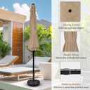 Simple Deluxe 9' Patio Umbrella Outdoor Table Market Yard Umbrella with Push Button Tilt/Crank