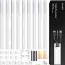 EVEO Cable Hider Wall - 153" Wall Cord Hider, Cable Concealer, Wire Covers for Cords - Wall Cable Hider and Cable Raceway for TV Cord Hider Wire Cover - 10X (L16 x W0.95 x H0.5) - Medium | White