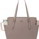 LOVEVOOK Laptop Tote Bag for Women With Large Cup Holder, Leather Work Tote Bag for Women,17.3 Inch Professional Computer Briefcase Business Teacher Commuter Shoulder Bag,Office Travel Gift