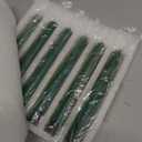 Eywamage Short Green Flameless Taper Candles with Remote, Flickering Spring Battery LED Wax Candlesticks Set of 6