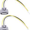 HiSport 3-Wire Front Turn Signal Wiring Connector Plug Pigtail Wire Harness Compatible with Toyota Camry Tacoma Tundra Replacement for 90075-60060 9007560060, 2PCS