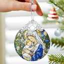 Christian Religious Virgin Mary Ornament  Christmas Decoration & Christmas Ornament; Stained Glass Holiday Decoration (Holiday Present, Bauble Present, Gift Idea, Gift Exchange) | Heirloom Keepsakes