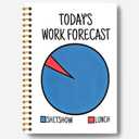 Guymn Today's Work Forecast Funny Notebooks for Work, Work Notebooks for Note Taking, Work Journal for Women Men, Funny Office Supplies, Hardcover Spiral Notebook 5.5x8.3 Inch