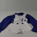 Blue Star Cheerleader Costume for Women - Girls Outfit Adult Halloween - 3 Piece Shirt Vest and White Shorts L