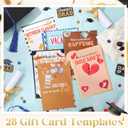 Funrous College Gift Card Book 7 x 5 Inch, Class of 2026 Graduation Gift Card Holder Book for Her Him, First Year of College Survival Kit, 25 Cards Booklet for Graduates, White Gold