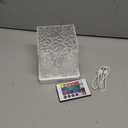 Rechargeable Shower Light No Wiring, 16 Color Changeable Ocean Wave Projector Light, Dimmable Waterproof Shower Lamp with Remote, Rotating Flame Water Ripple Lamp for Shower, Bathroom, Bedroom Decor