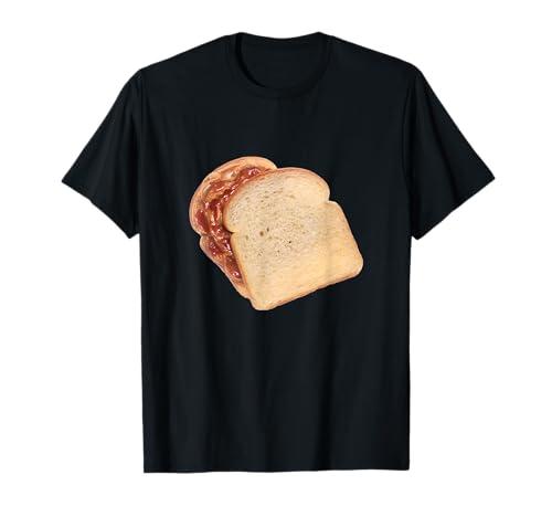 Peanut Butter and Jelly Sandwich T-Shirt. Size Large, Black 