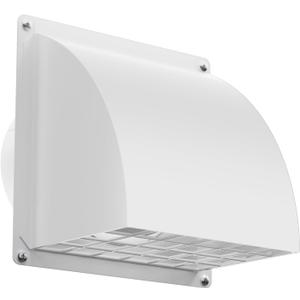 4 Inch Dryer Vent Cover Outside, HG Power Metal Exterior Vent Cover with Removable Screen & Cushioned Non-Return Flap, Air Wall Vent for House, Range Hood, AC, Opening Diameter: 3.81" White