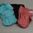 Paw Legend Washable Reusable Female Dog Period Diapers for Heat Doggie Puppy Diapers for Female Dogs (3 Pack,X-Small) (X-Small (8"-11.5" Waist), Cheerful (Black Lining))