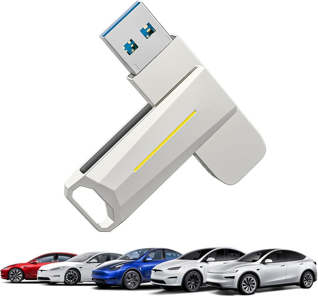 3.2 USB Flash Drive for Tesla Model 3/Y/S/X, [Universal Model] 128GB, 200MB/S Memory Stick Compatible for Car Audio System & Dashcam Sentry Mode, Laptop, Tablet, Smart TV and Gaming Console