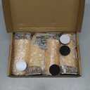 Wood Furniture Legs, 4 inch Solid Wood Sofa Legs Pack of 4 Round Couch Legs Replacement Legs for Sofa Dresser Coffee Table Cabinet Bed Home DIY (4"/10cm Slant) (4"x2.3")