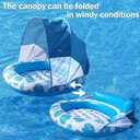 COOLCOOLDEE Inflatable Pool Float with Canopy,2 Person Floating Island,Extra Large with Sun Shade