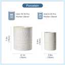 LOVECASA Utensil Holder, 7.2"+5.4" Ceramic Utensil Holder for Countertop, Large Cooking Utensil Crocks for Kitchen Counter, Farmhouse Utensil Vase for Housewarming, Kitchen Decor, Set of 2, Oasis