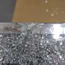 ZOLAPI 3 pcs Independent Letters EAT.Glam Crystal Diamond Letters.Silver Mirror Glass Home Decoration for Wall, Kitchen,Living Room, Fireplace, Bookshelf and Table.