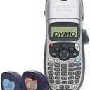 Dymo LetraTag LT-100H Label Maker Starter Kit | Handheld Label Maker Machine | with Paper & Clear Plastic Label Tape | Ideal for Office or Home