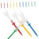 16PCS Professional Golf Tees Durable Plastic Tees Random Colors Enhanced Performance for Longer Straighter Drives for All Golfers