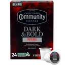 Community Coffee Dark & Bold Intense Blend 24 Count Coffee Pods, Compatible with Keurig 2.0 K-Cup Brewers, 24 count (Pack of 1), BB Date: 12/28/2025