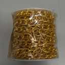 Jishi 16ft Aluminium Curb Chain Roll, Thick Twisted Chain Links, Gold Plated Metal Craft Chain Curb Link Chain Spool for Jewelry Making Necklace Bracelet DIY Crafts, Jewelry Making Findings Supplies