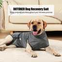 HEYWEAN Full Body Dog Diaper with a Puppy Nappies Physiological Dog Surgery Recovery Suit for Male Female Dogs (Grey)