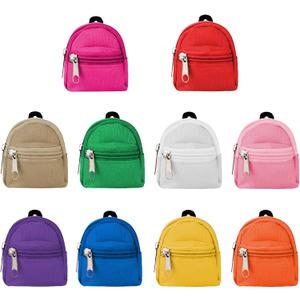 SOTOGO 10 Pieces Doll Backpacks Mini Dolls Zipper Backpack Dollhouse Accessory Bags Doll Accessories for Daily Supplies
