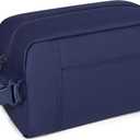 NOL Natural Organic Lifestyle Freezable Snack Bag, Leakproof Cooler Lunch Bag, Reusable, Zip Closure with Buckle Handle Nylon Waterproof Snack Box for Work Travel-Navy blue