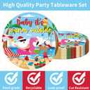 2 x Summer Christmas Baby Shower Decorations - 50Pcs Christmas in Summer Plates and Napkins Set Tropical Hawaiian Xmas Party Supplies for Beach Pool Picnic, Serves 25