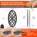 Aluminum Alloy​ Decorative Insert for Fencing，Metal Fence Panel Inserts, Rustproof Garden Yard Patio Decor