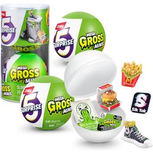 5 Surprise Mega Gross Minis by ZURU Boys Mystery Collectible Minis Brands Parody, Toys for Boys and Girls 3+, Halloween Toy