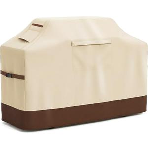 Vailge Grill Cover for Outdoor Grill,48-inch Waterproof BBQ Cover,600D Heavy Duty Gas Grill Cover, UV & Dust & Rip & Fading Resistant,Suitable for Weber, Brinkmann, Char Broil Grills and More,Beige