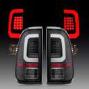 For 2008-2016 Ford F250 F350 F450 Tail Lights Rear Lamp Assembly,White Inner C-Tube Led Replacement Brake Lamp Taillight Clear Lens Black Housing