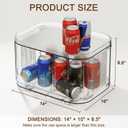 Lazy Susan Organizer for Cabinet, Pantry, Countertop (2 Tier 14" x 10" Clear - 1 Pack, Rectangular)