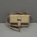 OWGSEE Straw Crossbody Bags for Women Summer Straw Clutch Bag Woven Beach Purse Vacation Handbags (A Khaki)
