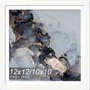 Fxojyvo 12x12 Frame White, Display Picture 10 x 10 with Mat or 12 x 12 Without Mat, Wall Hanging Large Picture Frame for Diamond Art Painting 30 x 30cm - 1 Pack