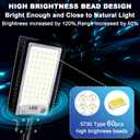 Eleganted Solar Street Lights Outdoor, 10000LM Solar Lights Outdoor Waterproof Dusk to Dawn, 6500K Solar Parking Lot Lights with Remote for Outdoor, Streets, Courtyards, Garages