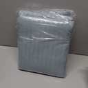 Amazon Basics Soft, Breathable Microfiber Bed Sheets, Queen Size, 4-Piece, Spa Blue Striped