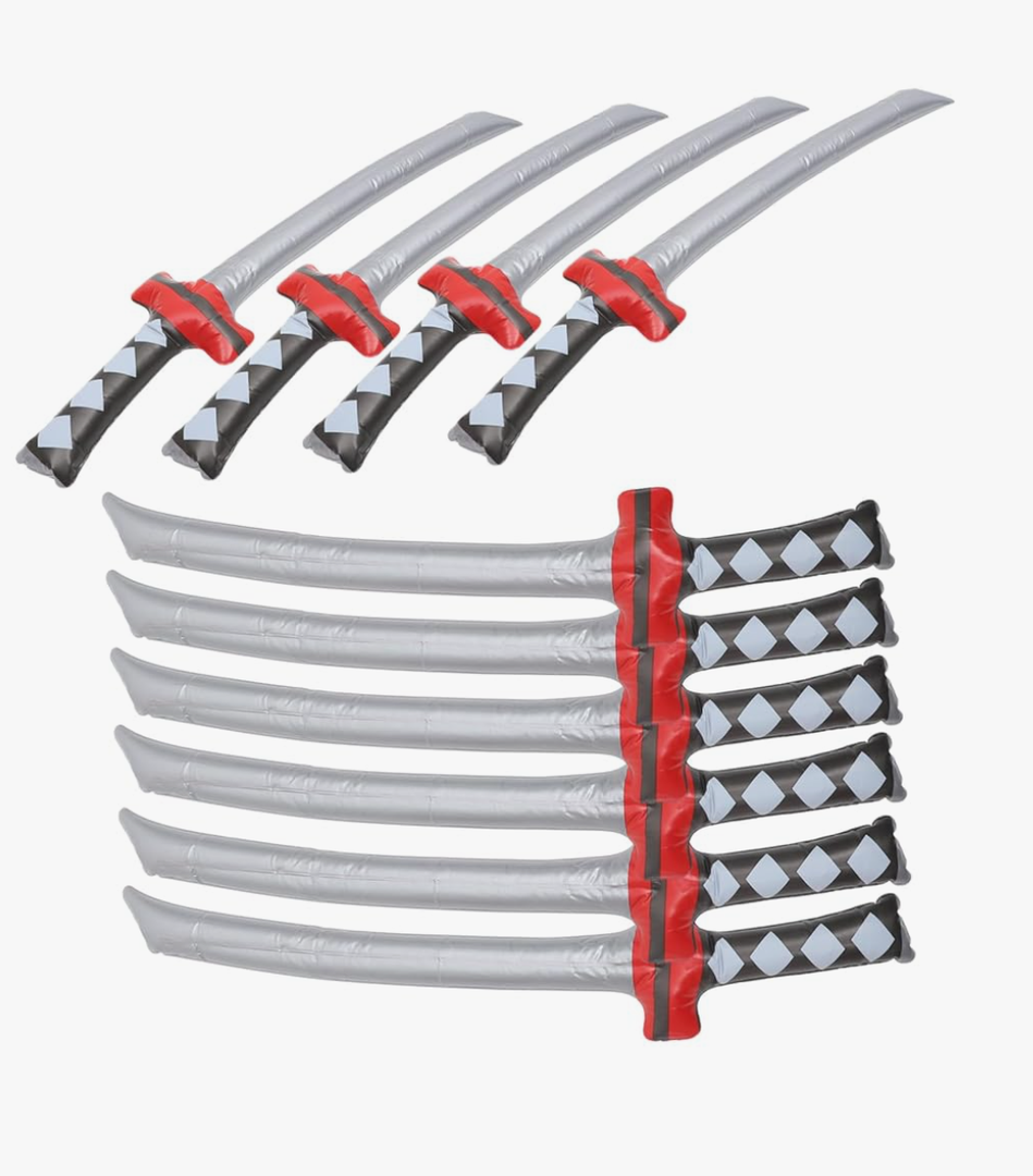 5Pcs Inflatable Sword Pirate Cosplay Accessories for Birthday Parties Themed Events and Decorations Durable and Fun Inflatable Swords Multi