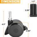 70360 Locking Caster w/Insert for Weber Genesis 300 Grill Parts Genesis S-310 S-320 E-310 E-320 S-330 Wheels for Weber Spirit 310 Spirit E-210 E-310 Summit E-420 Parts Replacement Wheels (2007-2011)