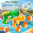 2IN1 Water Guns for Kids Adults 318/180CC Water Gun, Super Soaker Water Gun Squirt Gun for Boys Girls, High Capacity Long Range Summer Water Blaster Toy for Swimming Pool Beach Backyard Outdoor Play