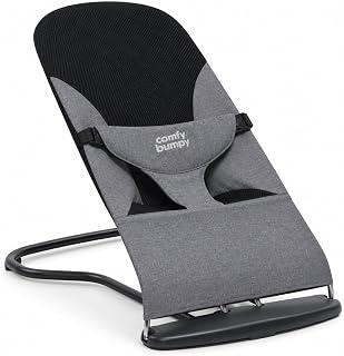 ComfyBumpy Portable Baby Bouncer, Organic Cotton, 3-Position Recline
Breathable Mesh Sides, 8-20 lbs Babies, Foldable Design, 3-Point Harness, Travel Carry Case (Graphite)