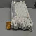 8 Pack Small Woven Basket with Gift Bags and Ribbons, All 12"x 8"x 5", Empty Decorative Gift Chest Box, Cute Baby Gift Basket for Nursery, Cotton Rope Room Shelf Storage Basket with Handles, White