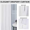Easy-Going Linen Look Blackout Curtain Grommet Window Curtain Drapes for Bedroom, Living Room Thermal Insulated Room Darkening (2 Panels, 42x84 inch, White)