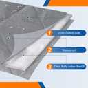 Magnetic Thermal Insulated Door Curtain, Fits Door Size 38"X82", Thicker Layered Fabric, Self Closing, Grey (Gray)