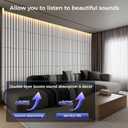 6 Pack 2-Layer Fold Soundproof Wall Panels, 24 x 12 x 0.43 in Large Sound Proof Foam Panels for Walls, 0.9lb/ft High Density, 3D Acoustic Panels,Artistic Noise Dampening Panels White&Black