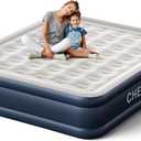 CHERIMOR California King Size Air Mattress with Built in Pump, 18" Luxury Thick Inflatable Blow up Mattress for Guests & Home, Fast Self-Inflating Air Bed with Carry Bag for Camping