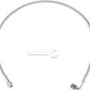 AN4 Turbo Oil Feed Line Kit 28" Pressure Remote Turbocharger Oil Drain Return Line with Adapter,Wrench 1 Set